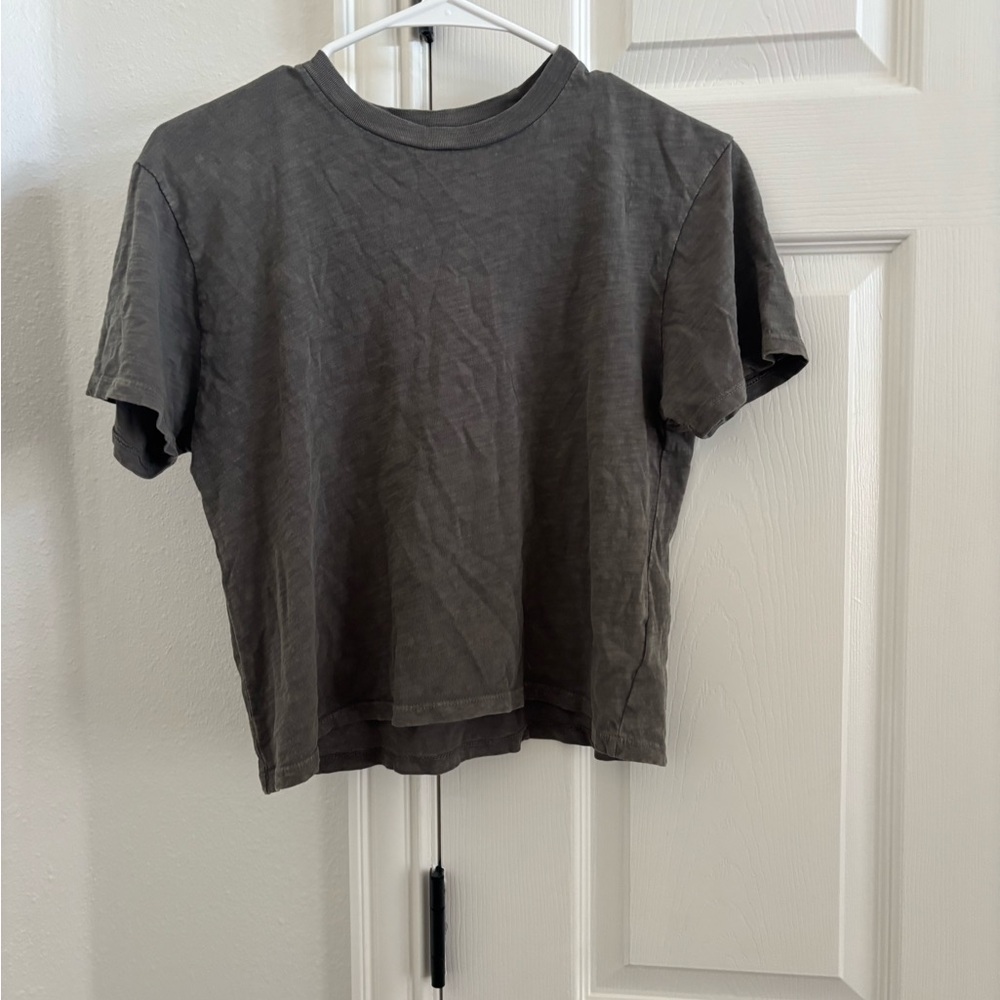 Gray Cropped T-Shirt